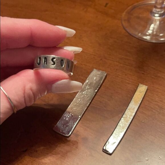 Handmade Personalized pewter rings - Picture 1 of 1